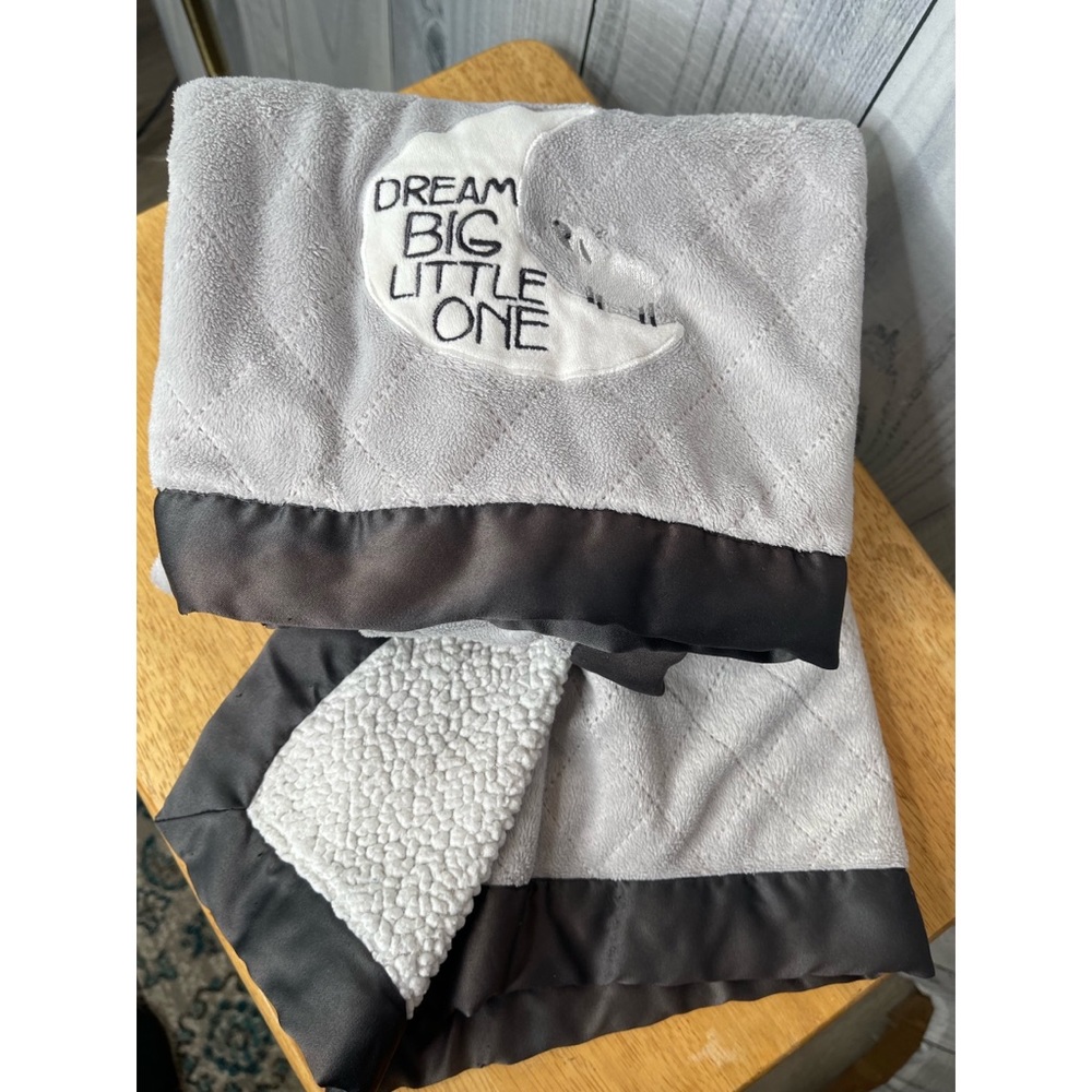Carter’s Fleece & Sherpa Baby Crib Blanket Lamb Moon Dream Big Little One Lovey
